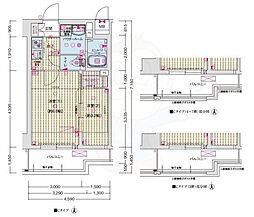 Asclaire京都西院 5階2Kの間取り