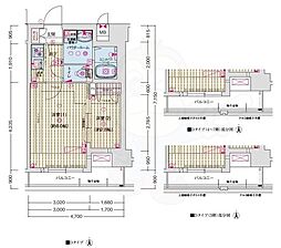 Asclaire京都西院 7階2Kの間取り