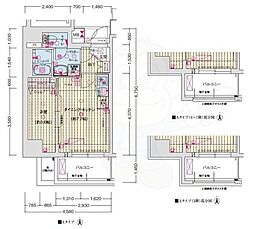 Asclaire京都西院 7階1DKの間取り