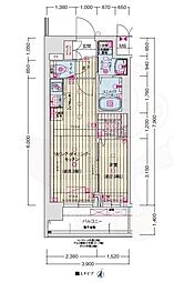 ソルテラス京都JUJO華 5階1LDKの間取り