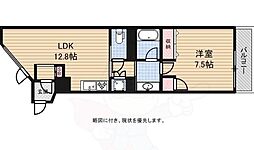 シュワルベ 7階1LDKの間取り