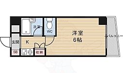 ノアーズアーク京都朱雀 4階1Kの間取り