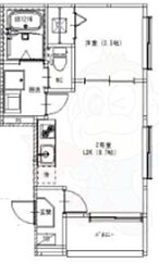 ハーモニーテラス花園寺ノ内町 2階1LDKの間取り