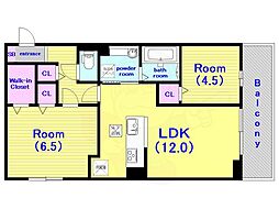 阪急京都本線 西向日駅 3.4kmの賃貸アパート 1階2LDKの間取り