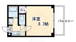 AREA DEUX 1階1Kの間取り