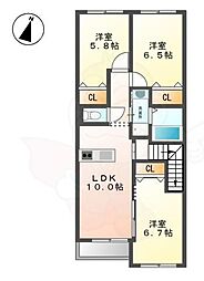 CONTRAIL 2階3LDKの間取り