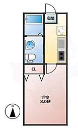 スクウェア・ワン 3階1Kの間取り