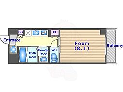 Ra　Grande　京都太秦 4階1Kの間取り