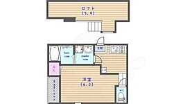 Kyo Maison伏見 1階1Kの間取り