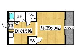 ベルハイツ望月 3階1DKの間取り