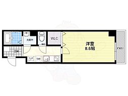 レゾナンス西陣 1Kの間取図画像