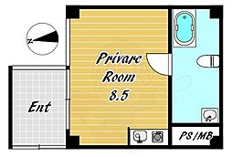 JURAKURO ワンルームの間取図画像