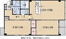 シュシュパルク鹿苑 2LDKの間取図画像