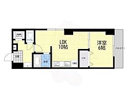 サンモリタ 1LDKの間取図画像