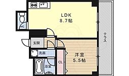 ホワイトクレステ 1LDKの間取図画像