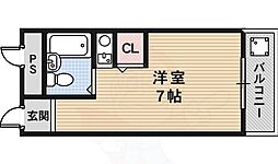 グリーンマークス ワンルームの間取図画像