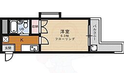 ラシャンブル 1Kの間取図画像