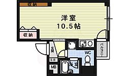 トーヨービル 1Kの間取図画像