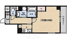 リバティー四条烏丸 ワンルームの間取図画像