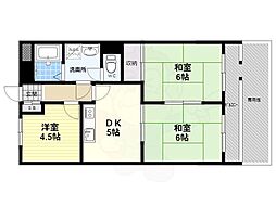 春栄ハイツ 3DKの間取図画像