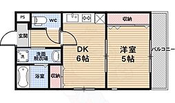ラモーダ梅津 1DKの間取図画像
