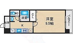 ハウスセゾン四条通 1Kの間取図画像