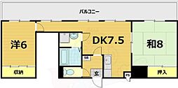 メゾンTMI 2LDKの間取図画像