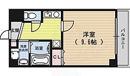 リエゾン四条 1Kの間取図画像