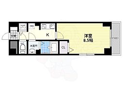 アスヴェル京都二条駅前2 1Kの間取図画像