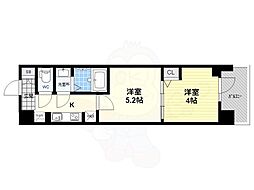ベラジオ西大路五条 2Kの間取図画像