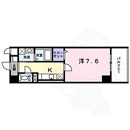ミスター・キーズ西院 1Kの間取図画像