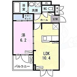 heal court K.N. 1LDKの間取図画像