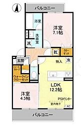 SAKURA CIEL 2LDKの間取図画像