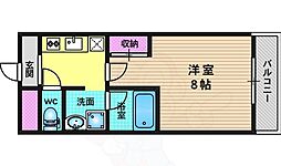 グレイス西京極 1Kの間取図画像