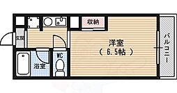 プラネシア京都 ワンルームの間取図画像