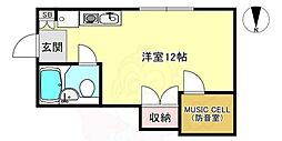 あいのまちはうす ワンルームの間取図画像