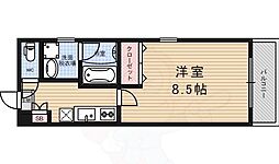 ZEN烏丸五条 1Kの間取図画像