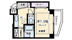 シェリオン 1Kの間取図画像