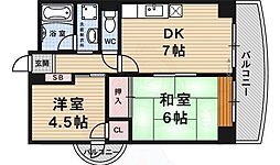 セレクテ西大路 2DKの間取図画像