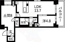 SOHO烏丸 1SLDKの間取図画像