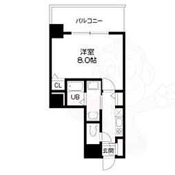 KDXレジデンス西大路 1Kの間取図画像