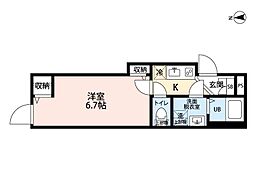The Machiya Court 2階1Kの間取り
