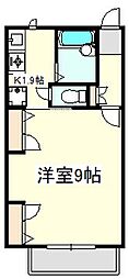 千里ヒルズコート 1Kの間取図画像