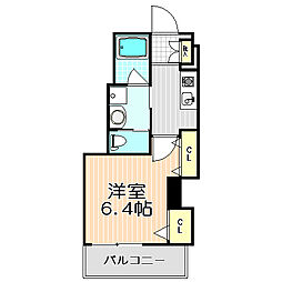 エスティメゾン 1Kの間取図画像