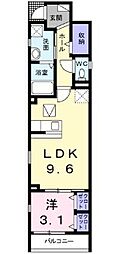 サニーピース 1LDKの間取図画像