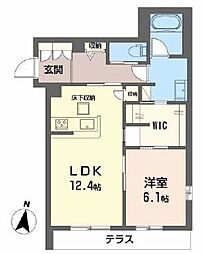 BONRAVIN 1LDKの間取図画像