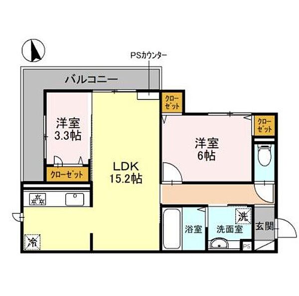 D-residence豊新 ｜大阪府大阪市東淀川区豊新１丁目(賃貸アパート2LDK・2階・57.90㎡)の写真 その2