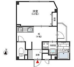 Osaka Metro御堂筋線 東三国駅 徒歩5分の賃貸マンション 4階1DKの間取り