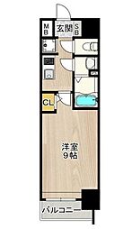 Osaka Metro御堂筋線 東三国駅 徒歩5分の賃貸マンション 15階1Kの間取り