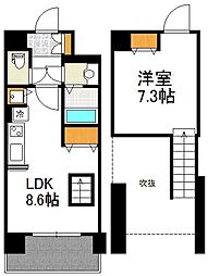 Osaka Metro御堂筋線 新大阪駅 徒歩3分の賃貸マンション 7階1LDKの間取り
